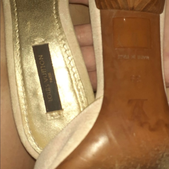 vintage louis vuitton baby pink sandals - Picture 2 of 4